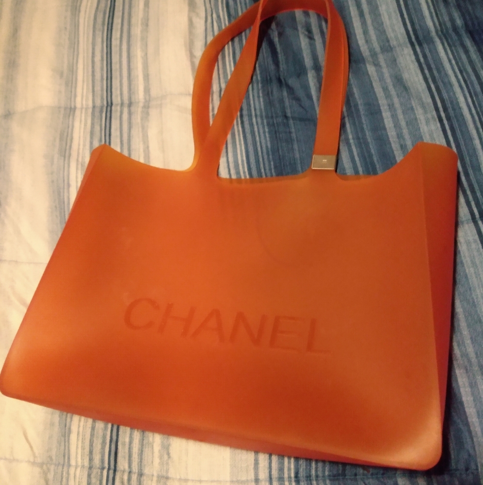 Authentic Chanel Rubber Tote handbag
